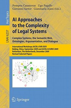 portada ai approaches to the complexity of legal systems: complex systems, the semantic web, ontologies, argumentation, and dialogue (en Inglés)