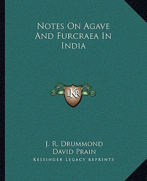 portada notes on agave and furcraea in india