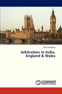 portada arbitration in india, england & wales (en Inglés)