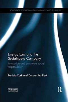 portada Energy law and the Sustainable Company: Innovation and Corporate Social Responsibility (en Inglés)