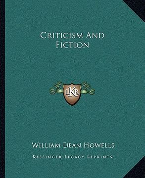 portada criticism and fiction (en Inglés)