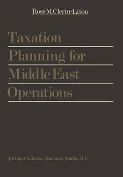 portada taxation planning for middle east operations (en Inglés)
