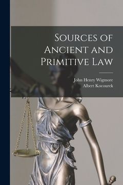 portada Sources of Ancient and Primitive Law (in English)
