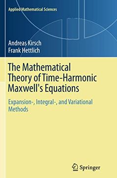 portada The Mathematical Theory of Time-Harmonic Maxwell'S Equations: Expansion-, Integral-, and Variational Methods: 190 (Applied Mathematical Sciences) 