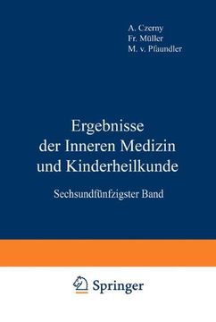portada Ergebnisse der Inneren Medizin und Kinderheilkunde: Sechsundfünfzigster Band (German Edition)