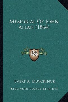 portada memorial of john allan (1864)