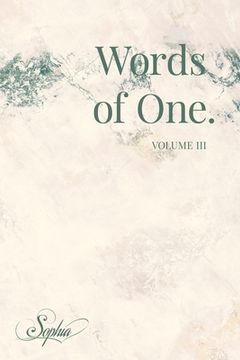 portada Words of One: Volume III (in English)