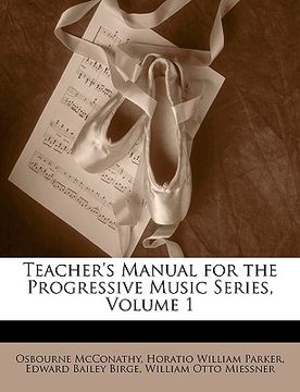 portada teacher's manual for the progressive music series, volume 1