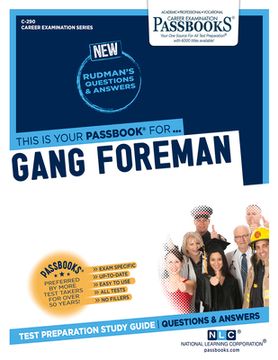 portada Gang Foreman (C-290): Passbooks Study Guide Volume 290 (en Inglés)