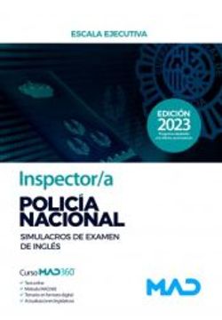 portada Inspector/A de Policia Nacional. Simulacros de Examen de Ingles (in Spanish)