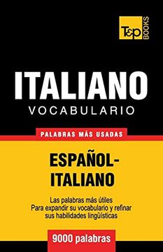 portada Vocabulario Español-Italiano - 9000 Palabras más Usadas: 177 (Spanish Collection)