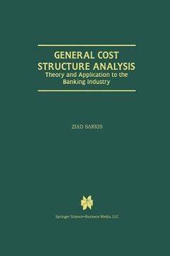 portada general cost structure analysis: theory and application to the banking industry (en Inglés)