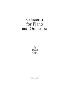 portada Concerto for Piano and Orchestra (en Inglés)