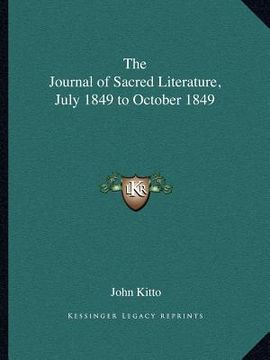 portada the journal of sacred literature, july 1849 to october 1849 (en Inglés)