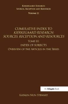 portada Volume 21, Tome III: Cumulative Index: Index of Subjects, Overview of the Articles in the Series