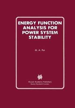 portada Energy Function Analysis for Power System Stability (en Inglés)