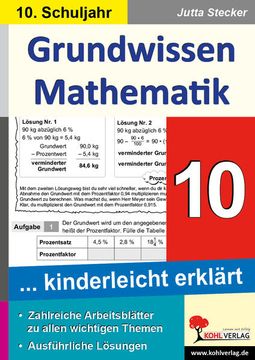 portada Grundwissen Mathematik / Klasse 10: Grundwissen Kinderleicht Erklärt im 10. Schuljahr (en Alemán)