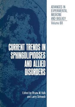 portada Current Trends in Sphingolipidoses and Allied Disorders (in English)