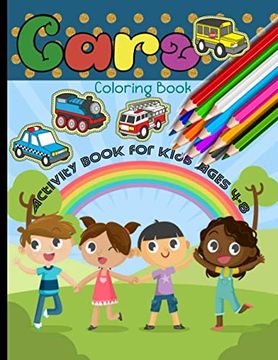 portada Cars Coloring Book Activity Book for Kids Ages 4-8: For Everyone ,Preschoolers, Kids, Children to Begging Adults and Family Travel, 30 Different Automobiles to Color ,Bonus Maze Sudoku and Crossword (en Inglés)