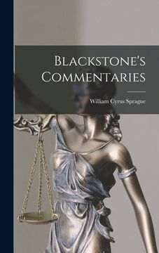 portada Blackstone's Commentaries (en Inglés)