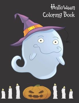 portada Halloween Coloring Book: Cute Halloween Book for Kids, 3-5 yr olds (en Inglés)