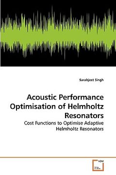 portada acoustic performance optimisation of helmholtz resonators (en Inglés)