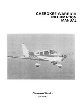 portada Piper PA-28-151 Cherokee Warrior 1974-76 Pilot's Information Manual (761-563) (in English)