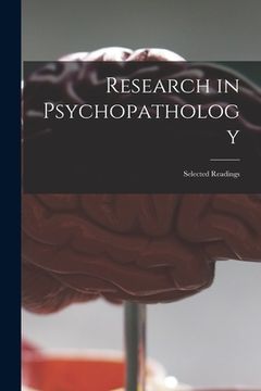 portada Research in Psychopathology: Selected Readings (in English)