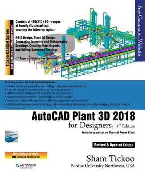 portada Autocad Plant 3d 2018 for Designers (in English)