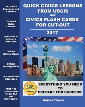 portada Quick Civics Lessons from USCIS and Civics Flash Cards for Cut-Out (en Inglés)