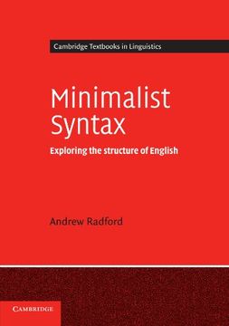 portada Minimalist Syntax Paperback: Exploring the Structure of English (Cambridge Textbooks in Linguistics) (en Inglés)
