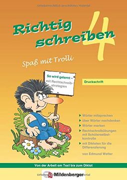 portada Richtig Schreiben - Spaß mit Trolli 4: Druckschrift (Inhalt Identisch mit 4400-51) (in German)