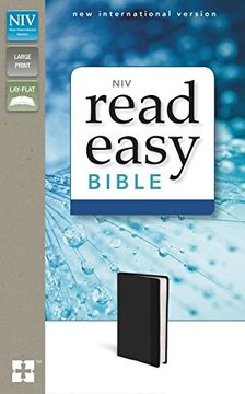 portada NIV, ReadEasy Bible, Large Print, Imitation Leather, Black, Red Letter Edition (en Inglés)