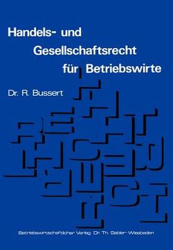portada Handels- Und Gesellschaftsrecht Für Betriebswirte (in German)