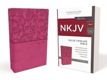 portada NKJV, Value Thinline Bible, Standard Print, Leathersoft, Pink, Red Letter Edition, Comfort Print (en Inglés)