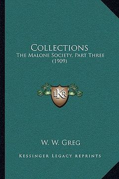 portada collections: the malone society, part three (1909) (en Inglés)