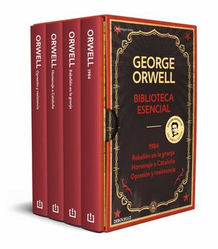portada Biblioteca Esencial George Orwell (1984; Rebelion en la Granja; Homenaje a Cataluña; Opresion y Resistencia)