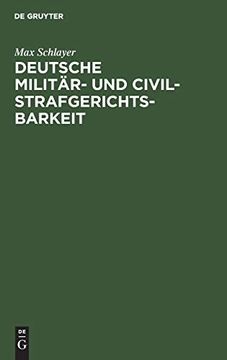 portada Deutsche Militär- und Civilstrafgerichtsbarkeit (en Alemán)