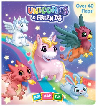 portada Unicorns & Friends Flip Flap Fun Book (en Inglés)