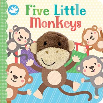 portada Five Little Monkeys Finger Puppet Book (en Inglés)