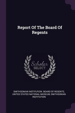 portada Report Of The Board Of Regents (in English)
