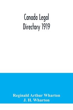 portada Canada legal directory 1919 (in English)