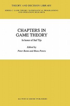 portada chapters in game theory: in honor of stef tijs (en Inglés)