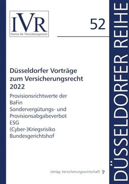 portada D? Sseldorfer Vortr? Ge zum Versicherungsrecht 2022 (en Alemán)