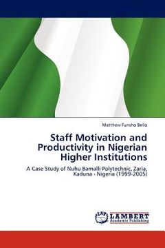 portada staff motivation and productivity in nigerian higher institutions (en Inglés)