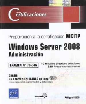 portada Windows Server 2008: administracion. Examen 70/646