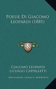 portada poesie di giacomo leopardi (1881)