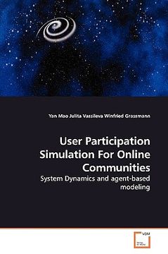portada user participation simulation for online communities (en Inglés)