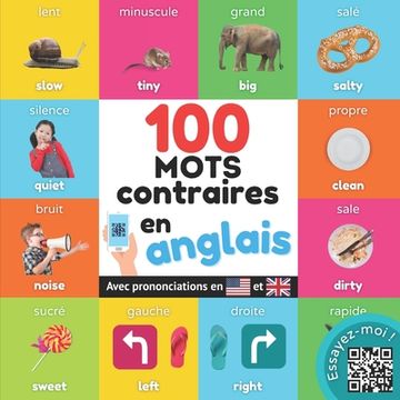 portada 100 Mots Opposés en Anglais: Imagier Bilingue Pour Enfants: Français