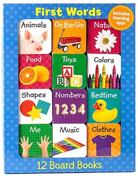 portada First Words 12 Mini Board Books (Early Learning) (en Inglés)